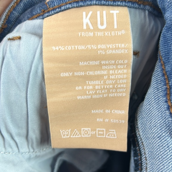New nwt Kut From The Kloth Women Sz 14 Stella High Rise Flare Jeans Leg Raw Hem - Picture 10 of 10